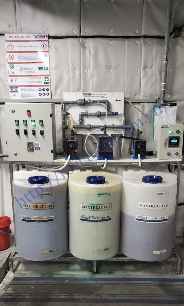 Hệ thống châm hóa chất cho Tháp giải nhiệt