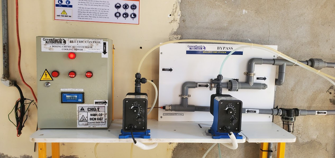 Hệ thống châm hóa chất cho Tháp giải nhiệt 0